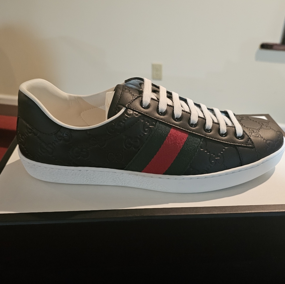 Gucci Men's Ace "Black Logo" Sneaker